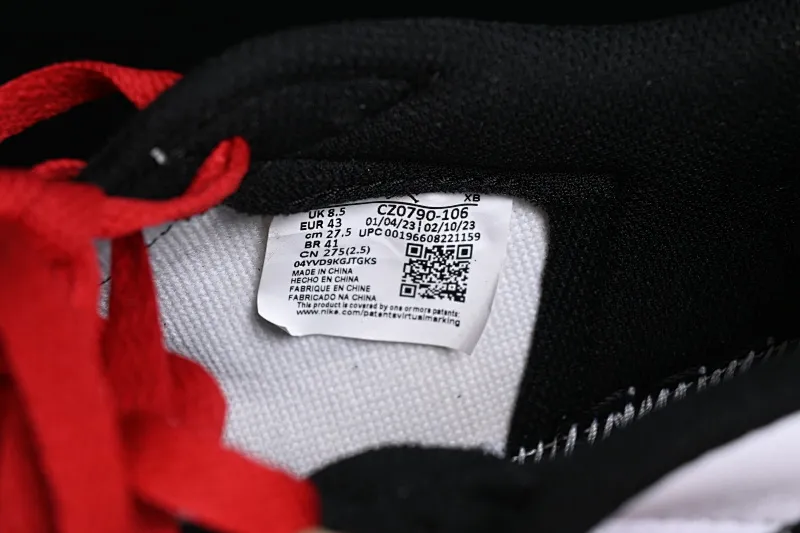 All categories Air Jordan Jordan series basketball shoes Air Jordan 1 Low OG version Air Jordan 1 Low "Black Toe" AJ1 Joe 1 new black toe cultural and leisure sports sneakers CZ0790-106